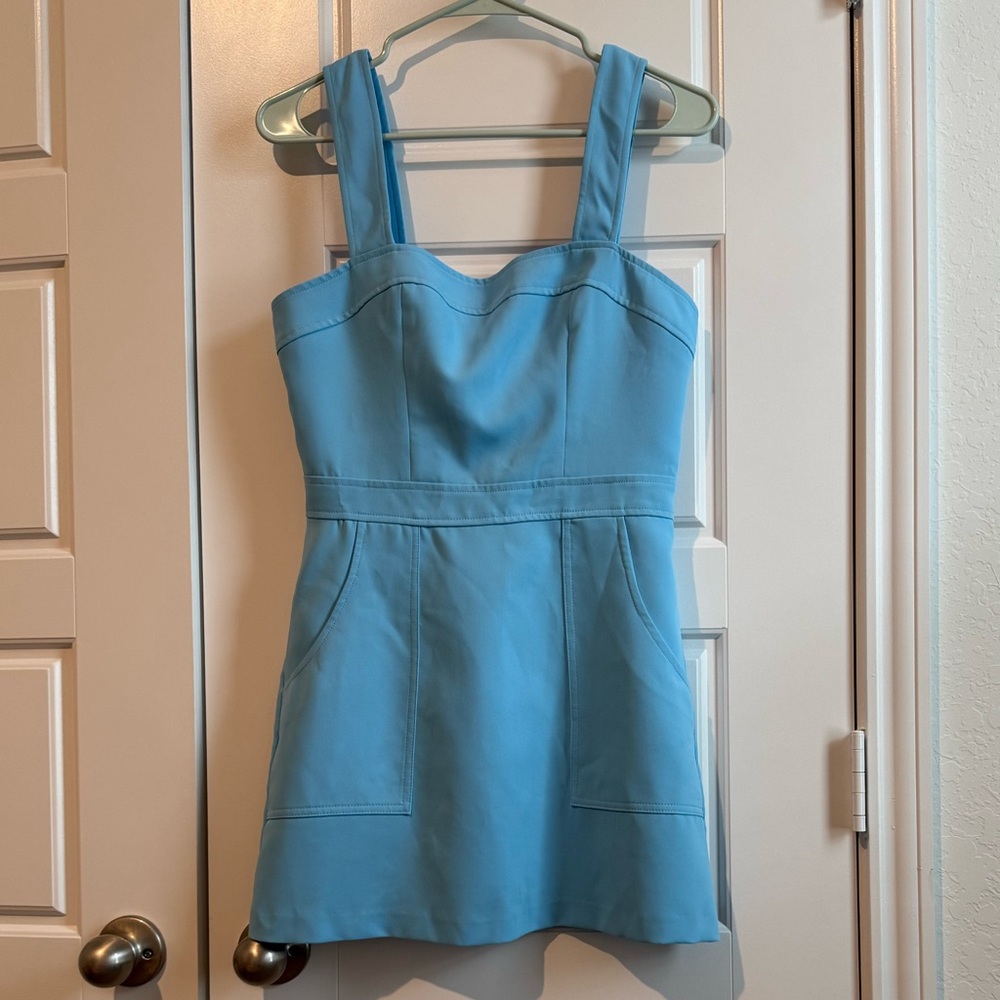 Amanda Uprichard Light Blue Mini Dress